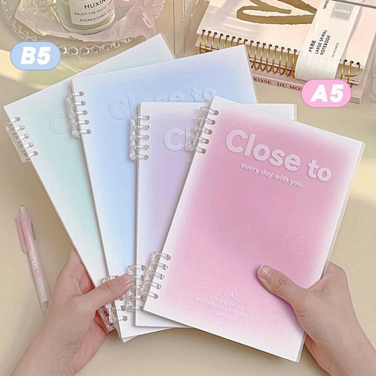 1 pack a5 blush loose leaf book loose leaf notebook with 60 pages suitable for students to write   school supplies