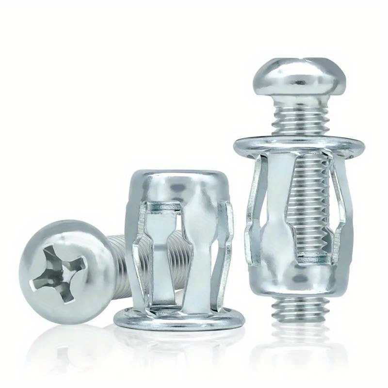 50 piezas de tuerca Jack, tornillo de pétalo, anclaje, tapón de expansión, clip de expansión para cortinas, tuerca remachada, tornillo para automóvil en lámina de hierro hueca, lámpara de extensión, perno de anclaje, tuerca de seguridad, tornillo de hierro, tuerca de montaje, kit y dispositivo de fijación
