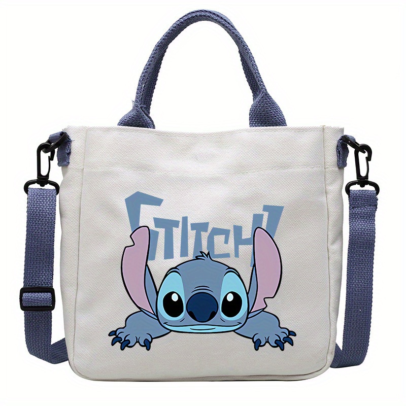 

(authorized) Disney Animation Peripheral Stitch Canvas Bag Shoulder Bag Crossbody Bag Removable Shoulder Strap Tote Bag Tote Bag