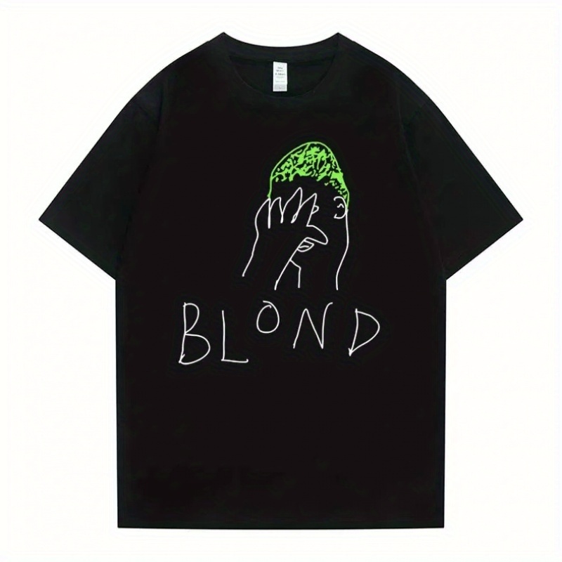 

Funny Frank Graffiti Print T-shirt Blond Hip Hop Tshirt Oversized T Shirt Men Casual Cotton Tees Short Sleeve