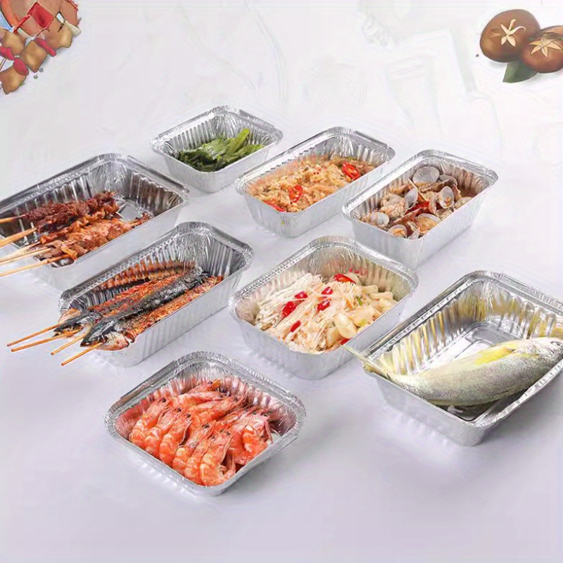 Disposable Aluminum Foil Trays Durable Square Baking Pans Temu Canada