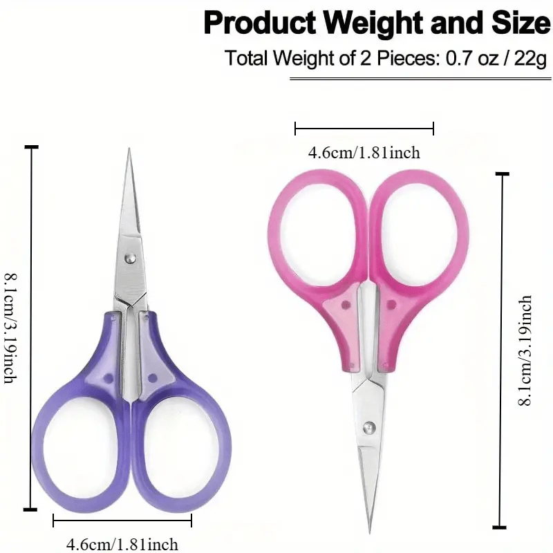 4pcs Sharp Detail Craft Scissors Set - Stainless Steel, Compact Design with Protective Cover for Sewing, Embroidery, Paper Cutting and Crafts