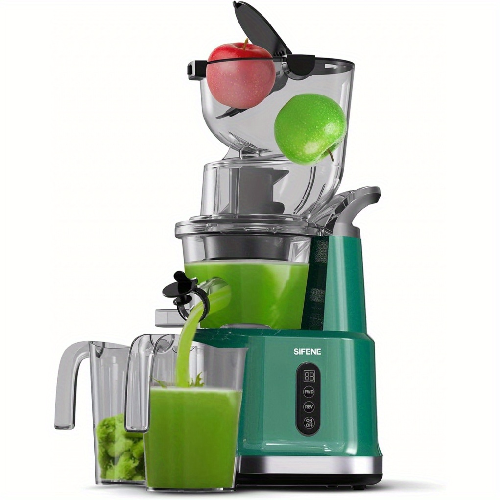 

Cold Press Juicer Machines, 83mm Opening Whole Slow Masticating Juicer, Easy- Extractor Maker For Full- Fruit & Veg Juice, , Bpa-free, Green