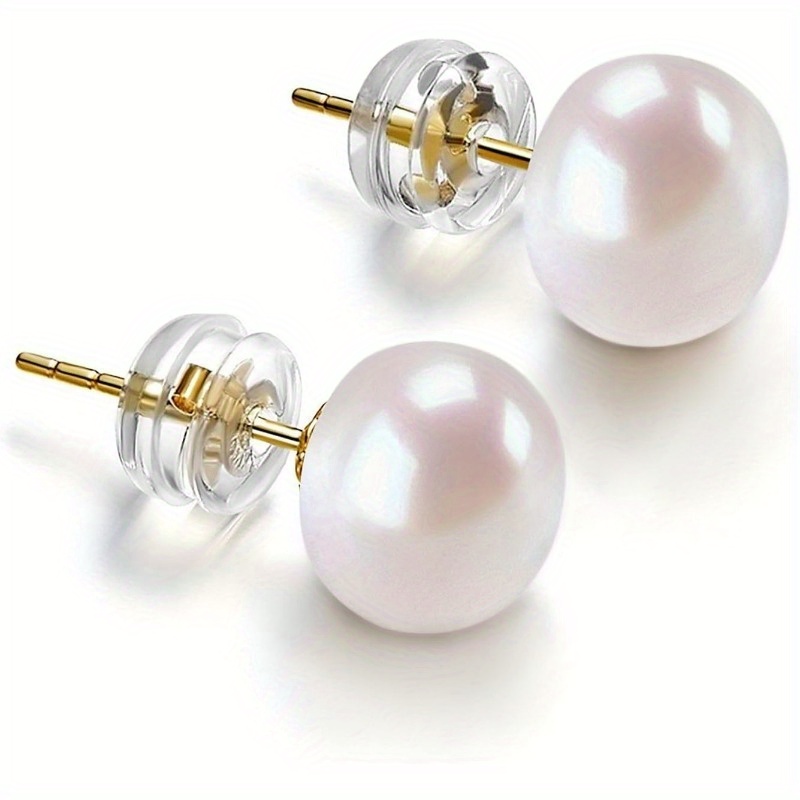 

Carefully Selected White Freshwater Pearl Earrings Minimalist Ear