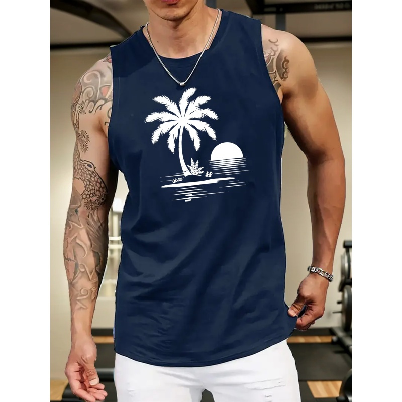 

Beach Sunset Men's Casual Breathable Comfy Sleeveless Tank Tops