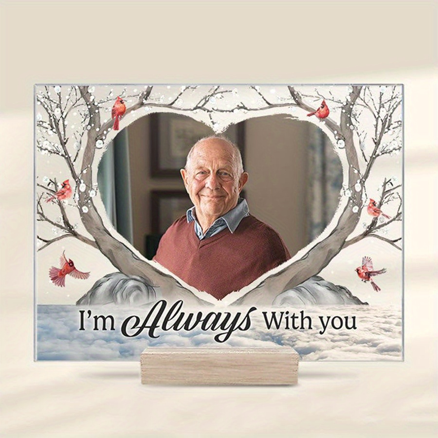 

Personalized Acrylic Photo Sign Plaque - Memorial Gift For Loss Of Mother, Father, Husband, Sympathy Gift For , Christmas Grandparents Gift, Memorial Keepsakes, Best For Christmas