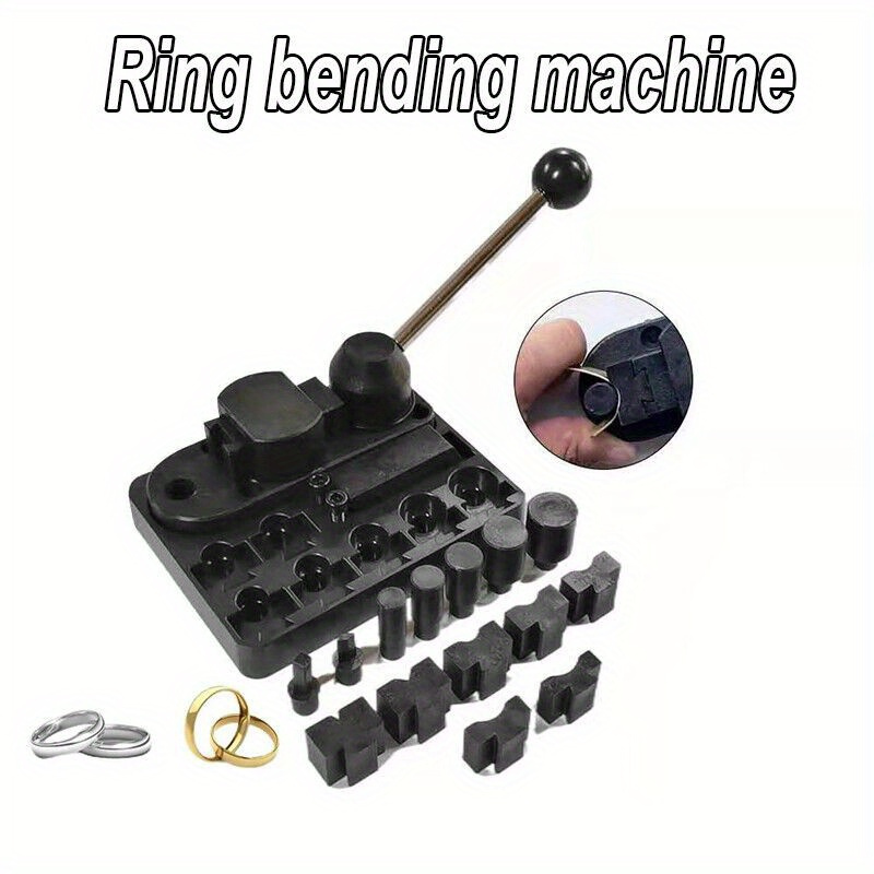 

Easy-to-use Ring Bender Tool - Steel Jewelry Shaping Machine With Multiple Sizes & , Black