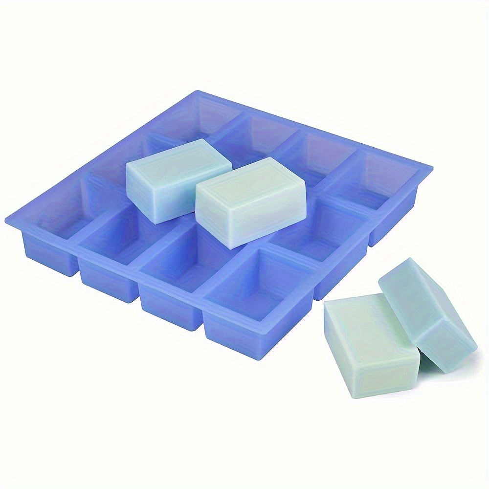 

Silicone Soap Molds - 12 Cavities Rectangle Soap Making Mold, 4 Oz , And Smooth For Diy Craft