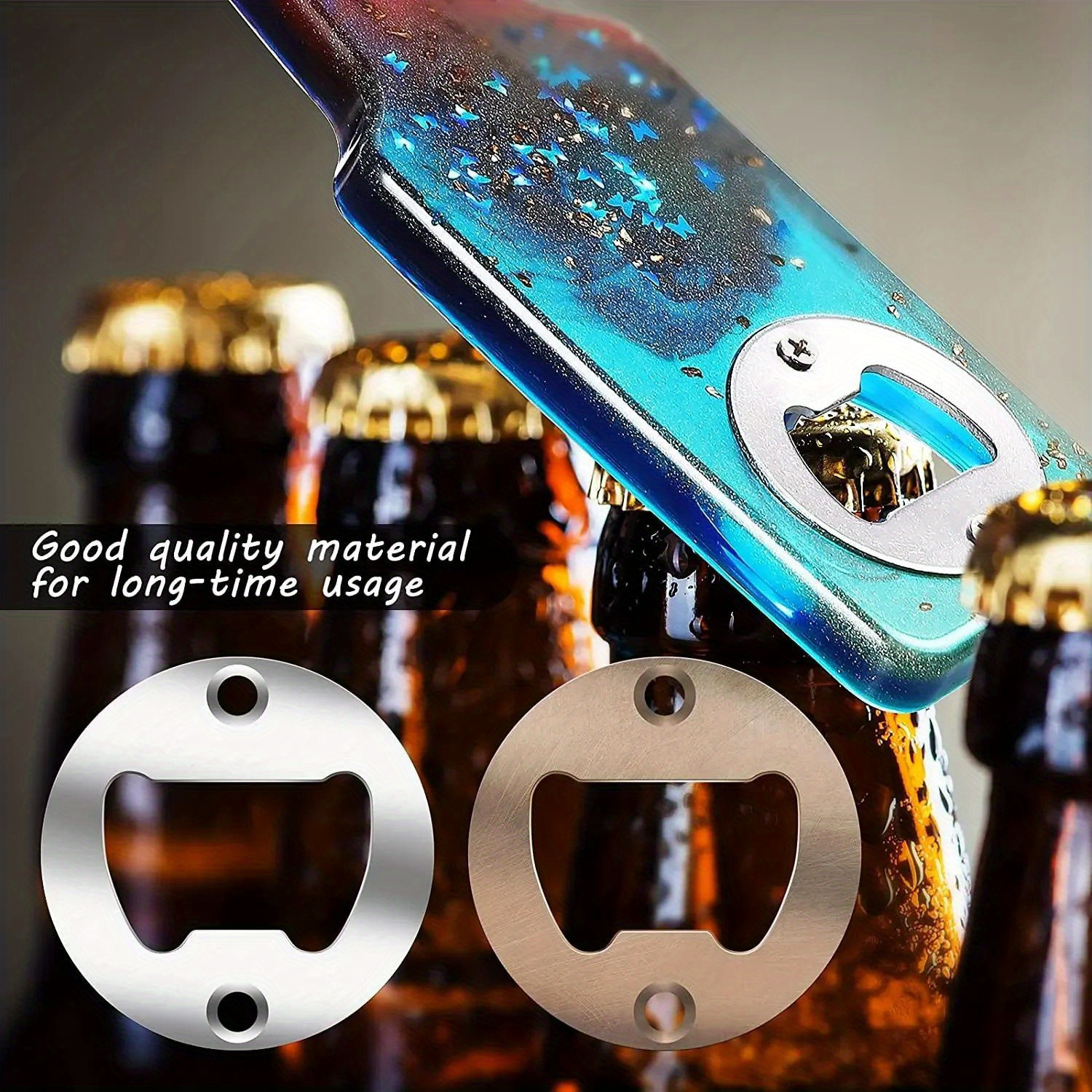 25 pcs diy bottle opener insert kits stainless steel hardware parts for resin molds   homebrewing and crafting details 1