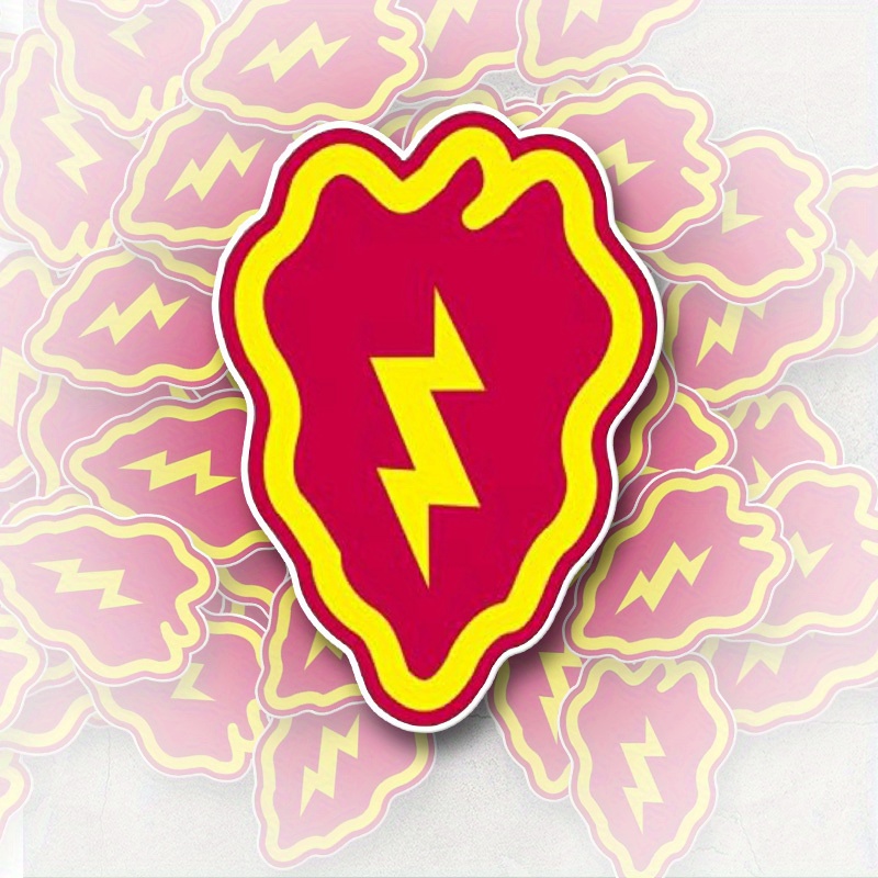 

25th Division Lightning Sticker - Vinyl Decal For Cars, Trucks, And Big Rigs - One-time Use