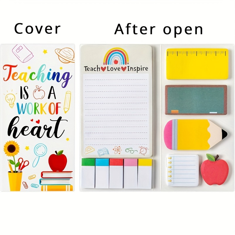 TEMU Teacher Appreciation Set - '' , Ruled Notepads For School & Office Supplies, For Educators 14+