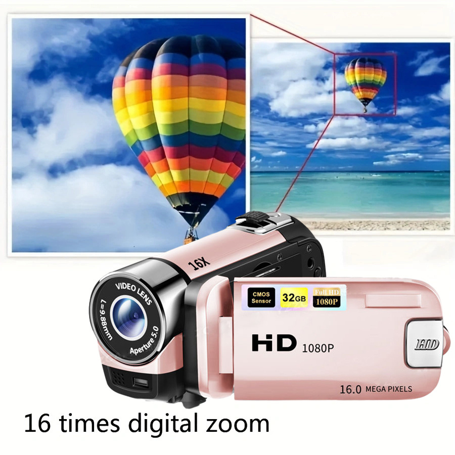 1080p hd digital camera with 16x zoom 270 rotating screen built in battery perfect for photos videos details 1