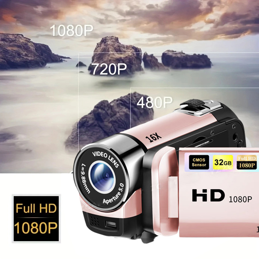 1080p hd digital camera with 16x zoom 270 rotating screen built in battery perfect for photos videos details 2