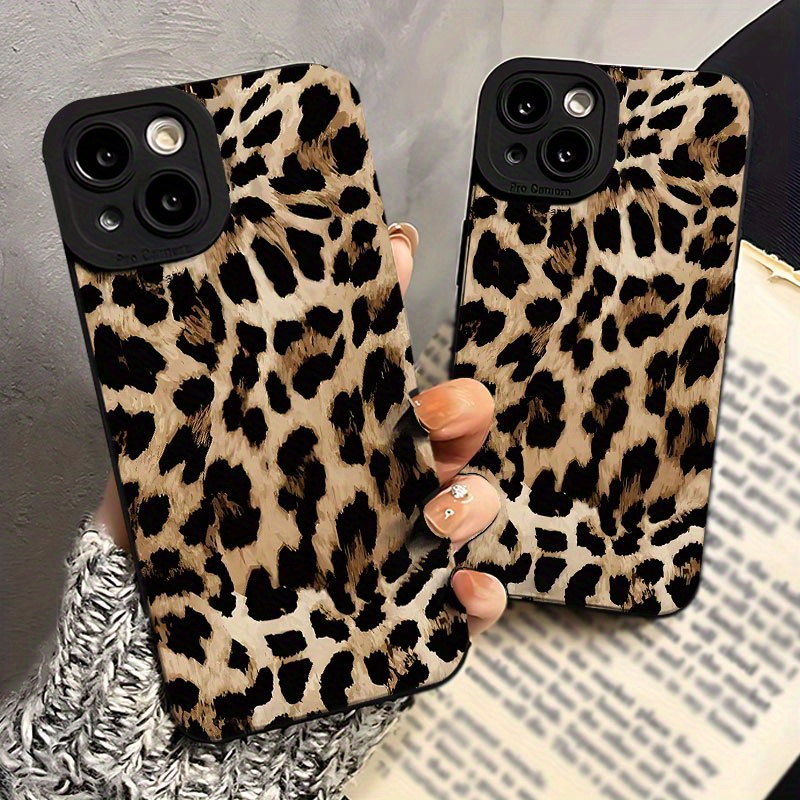 

Bo0611 Real Leopard Print - Black Angel Eye Frosted Tpu Painting - None