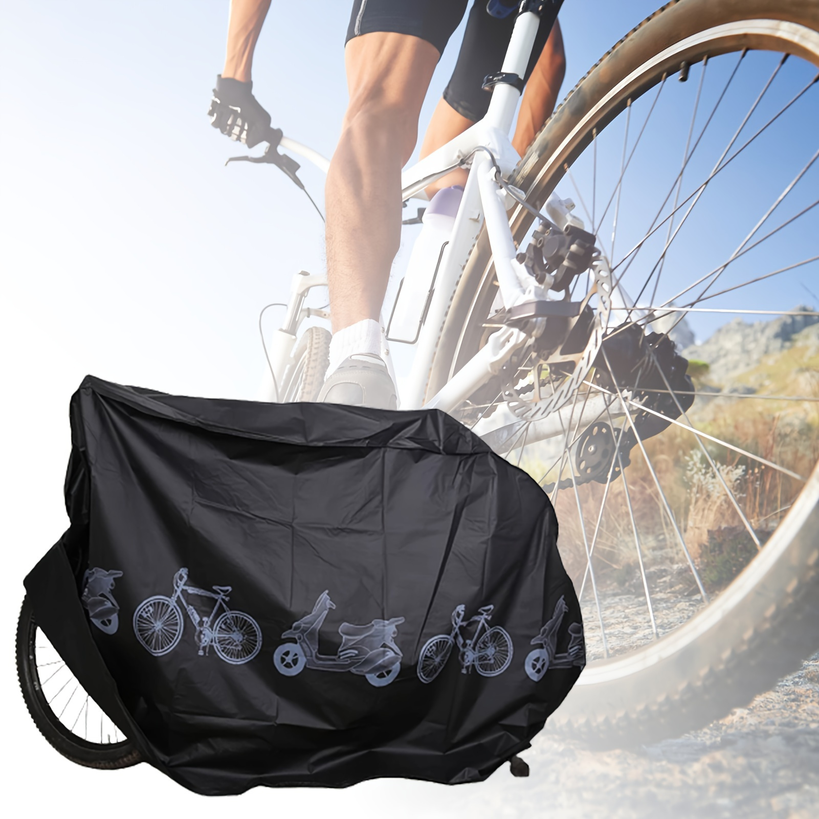 

Waterproof Bicycle Covers, 1pc Eva Material Outdoor Bike Protector For Mountain And Road Bikes, All-weather Dustproof Cycle Storage