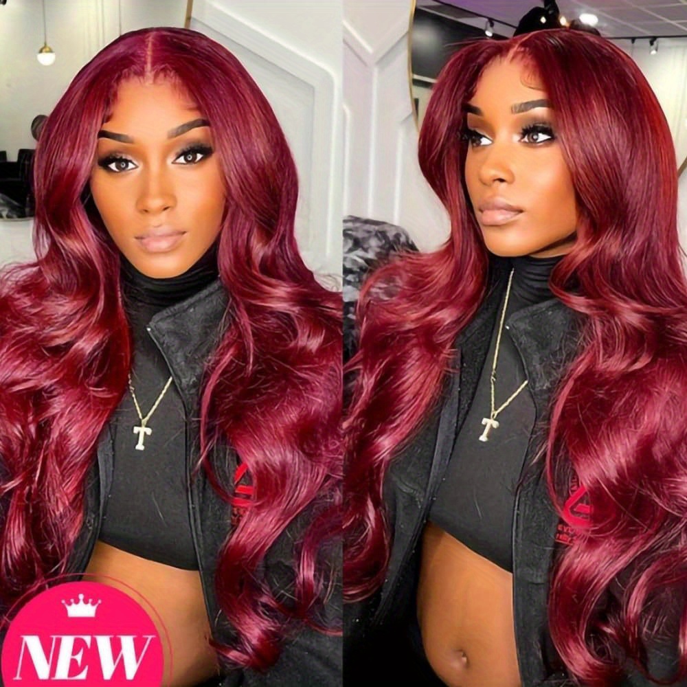 

Colass 14a 200% Density 30 Inch 99j Burgundy Lace Front Wigs Human Hair 13x4 99j Body Wave Lace Front Wigs Human Hair Red Colored Pre Glueless Hd Lace Frontal Wigs For Women.