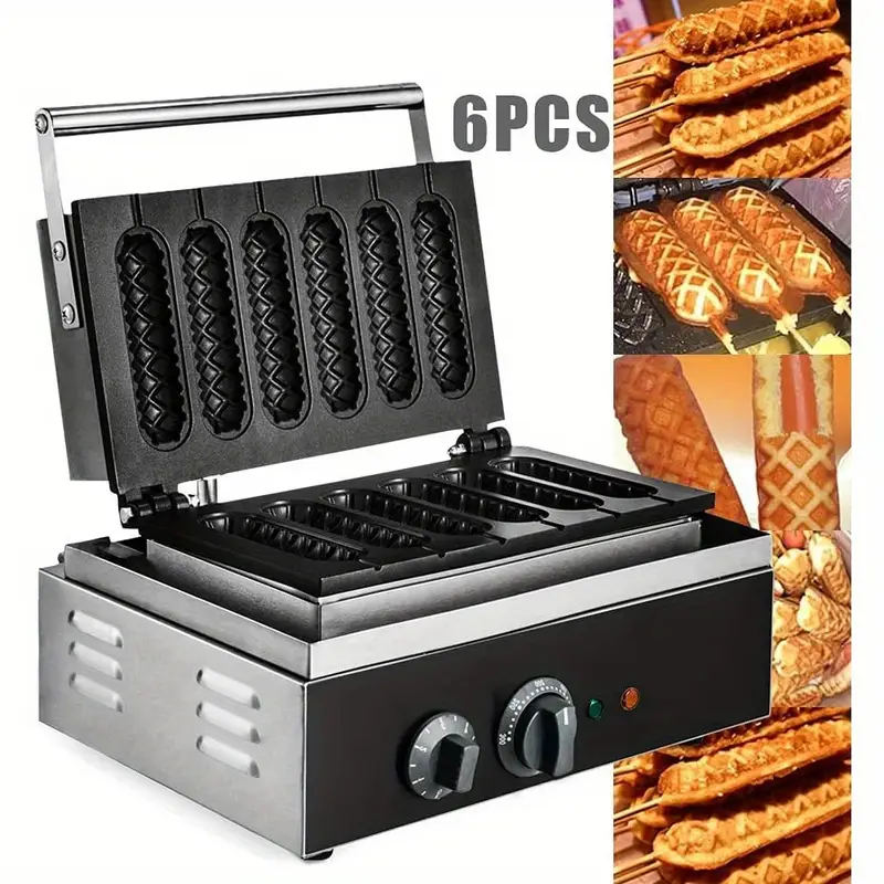electric waffle maker machine commercial use non stick waffle maker hot dog muffin machine 110v 1500w details 0