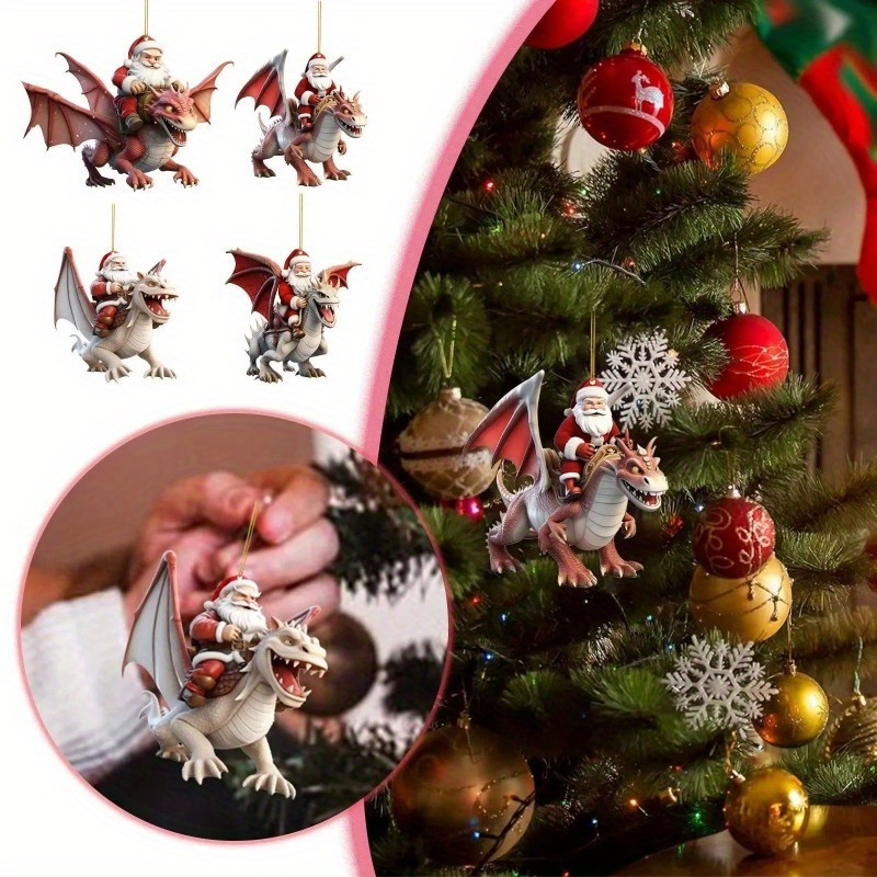 

4pcs Set Of " Ornaments - For Christmas & Halloween, Decorations For , , No Needed