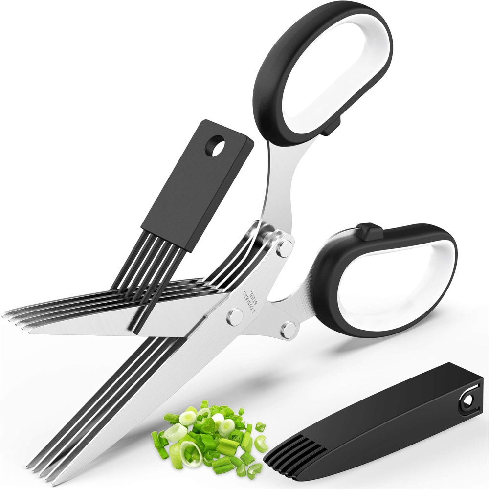 

Scissors Set - Cool Kitchen Gadgets For Cutting - Cutter Shears With 5 Blades And Cover, Sharp And Anti-rust Stainless Steel, Dishwasher Safe