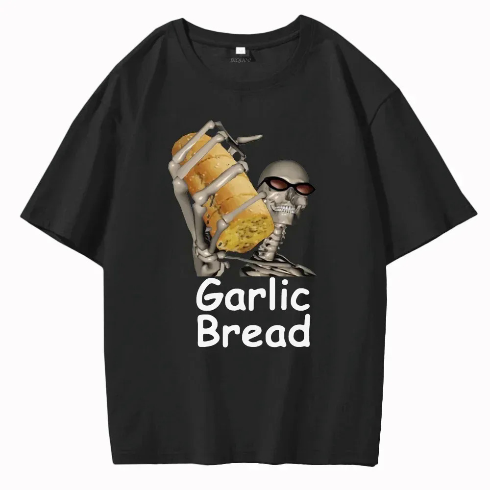 

Garlic Bread Men T Shirt Graphic Vintage Cotton When Ur Mom Com Hom N Hte Unisex Summer Women Tshirts Loose Streetwear