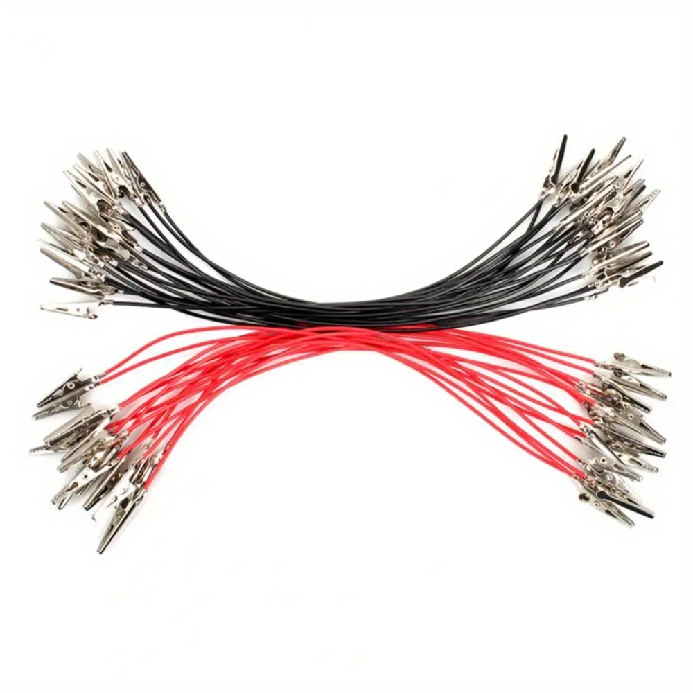 

20 Pcs Physics Test Wires With Copper Alligator Clips For School