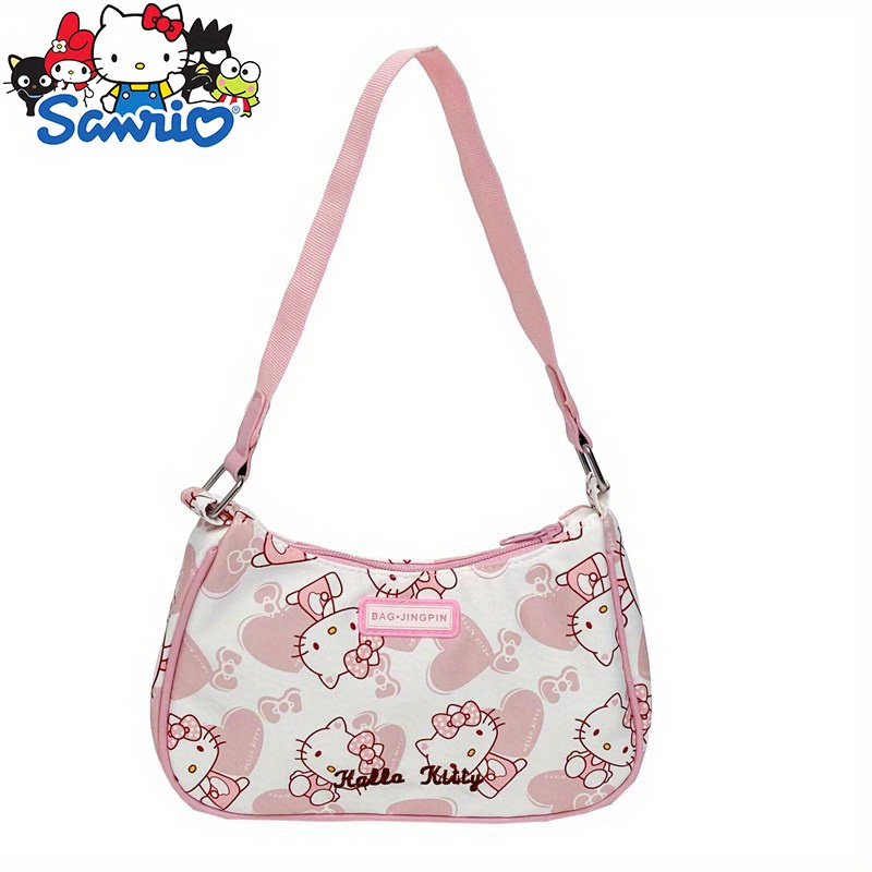 

1pc Authorized By Sanrio Kawaii Hello Kitty Cartoon Kitty Wallet With Lanyard Crossbody Bags Cell Phone Purse For Women