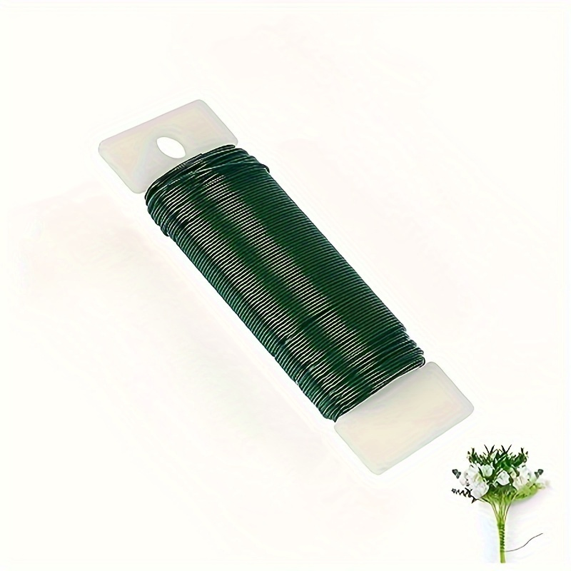 TEMU Crafts: 1pc Green Floral Wire, 1377.95inch, Flexible Paddle Wire, Suitable For Christmas Wreaths, Flower Wreaths, And Flower Arrangements