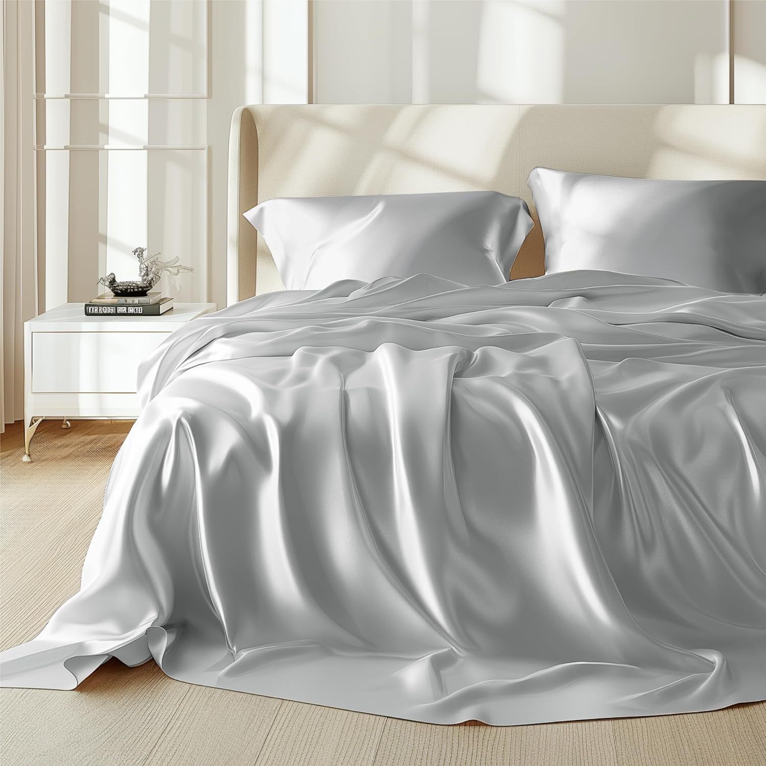 

3pcs/4pcs Sheets - 3pcs Luxury Y Sheets, Similar To Sheets, Satin Sheets For Hair And Skin, Gifts For Women