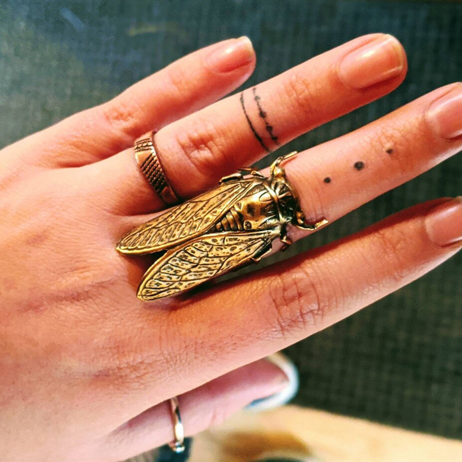 

Fashion Cute Adjustable Cicada Ring Unisex Ring Creative Gothic Jewelry Ring Holiday Jewelry Gift