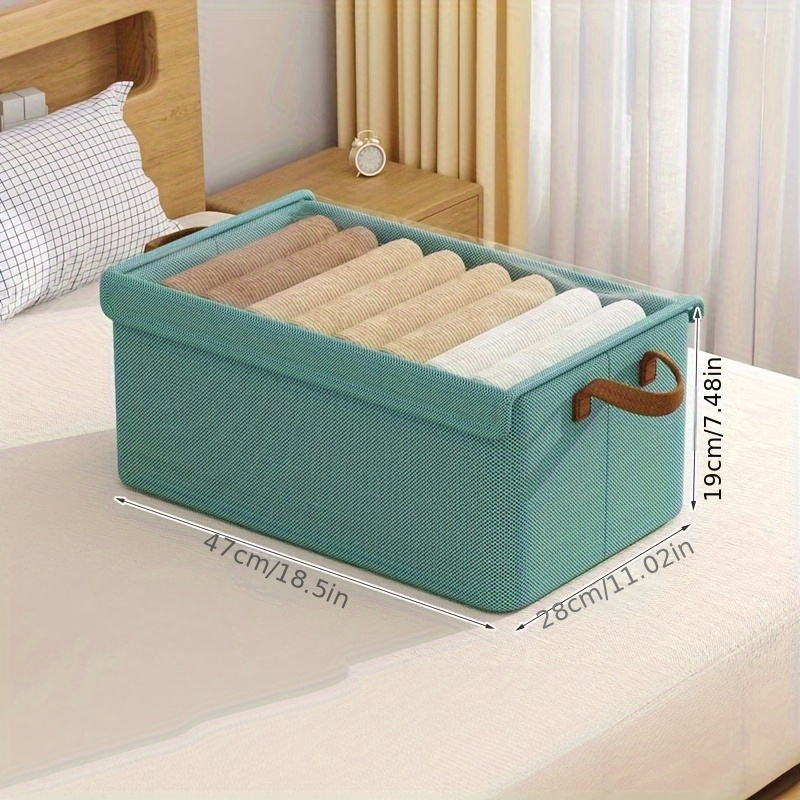 TEMU Dustproof Clothing Organizer Box - For Clothes, Blankets, - , For Closet, , , Dorm Accessories