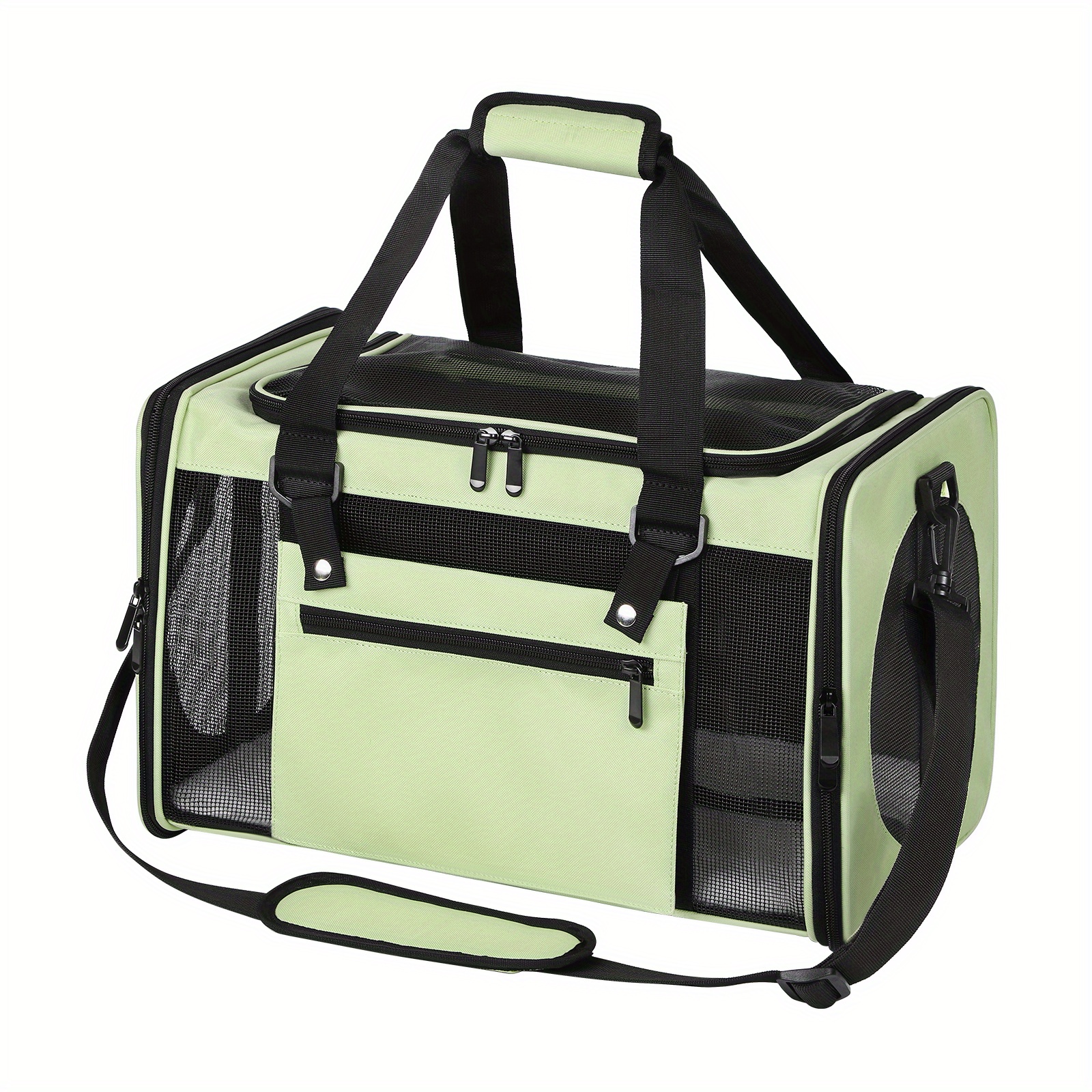 

Soft Cat Carrier Bag Airline Approved, Soft Sided Collapsible Breathable Pet Carrier, Large Cat Carriers For Small Medium Cat Puppy Green