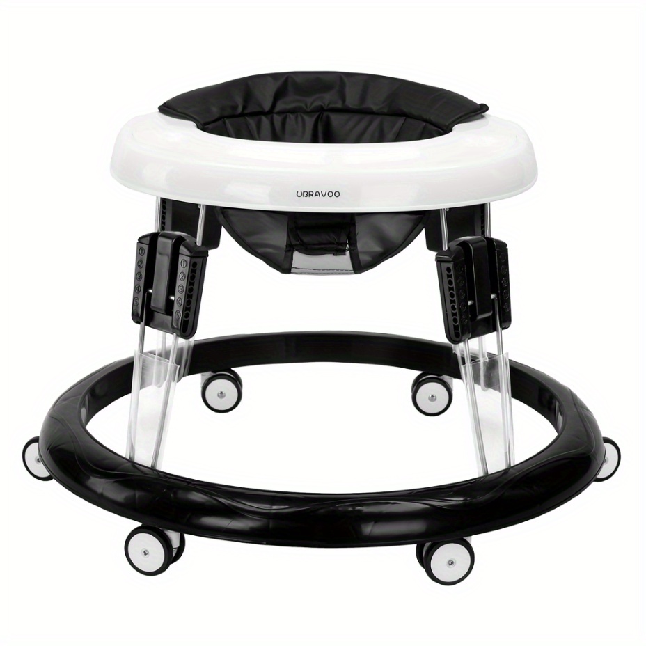 

1pc Baby Walker Round Adjustable With Universal Wheels, 9 Adjustable Height Folding & Compact