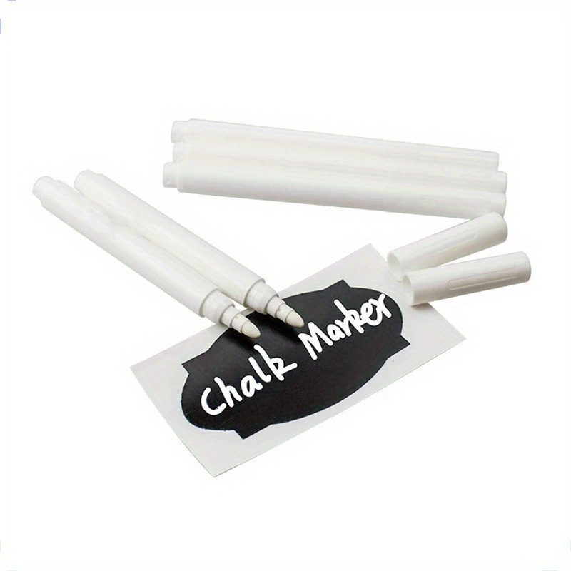 

Erasable White Liquid Chalk Markers For Windows And Whiteboards - Reusable Led Fluorescent Board Pens