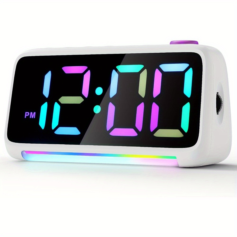 

Rgb Alarm For , Super For , Small Bedside Led Display, Usb Charger, For Bedside Decor