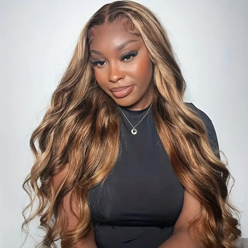 200 density highlight ombre lace front wig human hair 13x4  display picture 3