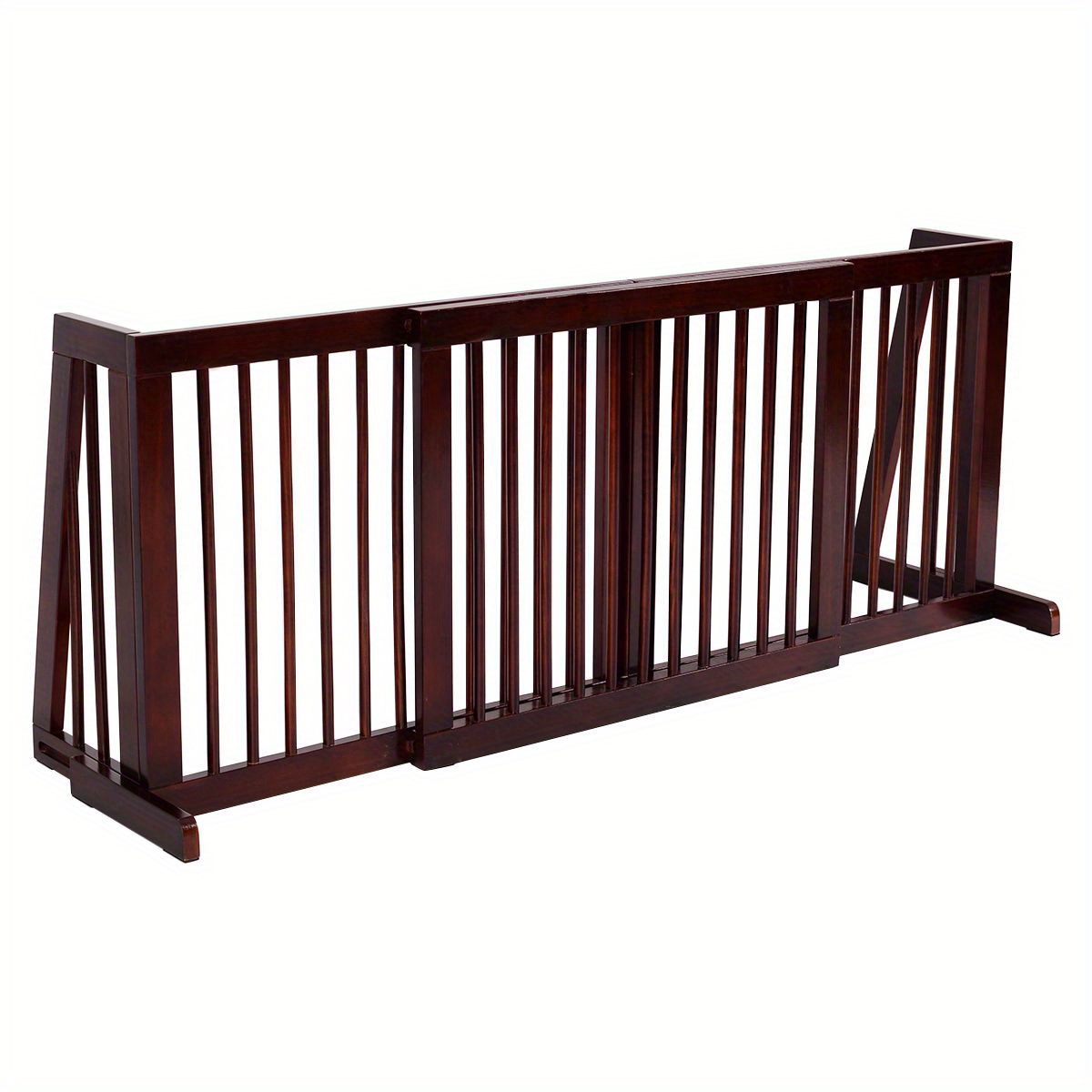 Folding Adjustable Free Standing 3 Pet Dog Slide Gate Safety Fence