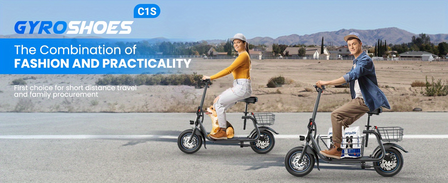 550w electric scooter with basket for dogs 20 mile range speed up to 18 6mph ample storage for pets cargo details 0