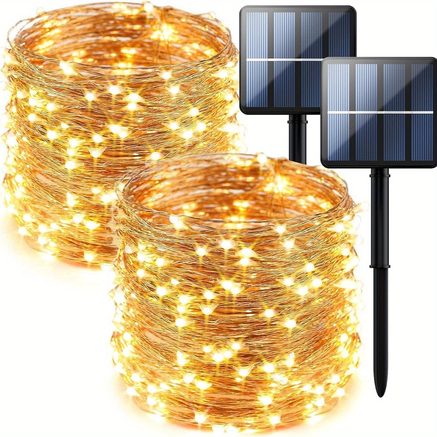 

1 Pack 300pcs Led Outdoor Solar Fairy Lights, Upgraded Oversized Beads And Super Bright Outdoor Solar String Lights, 8 Modes Solar Lights For Garden Patio Decoration (warm Color)