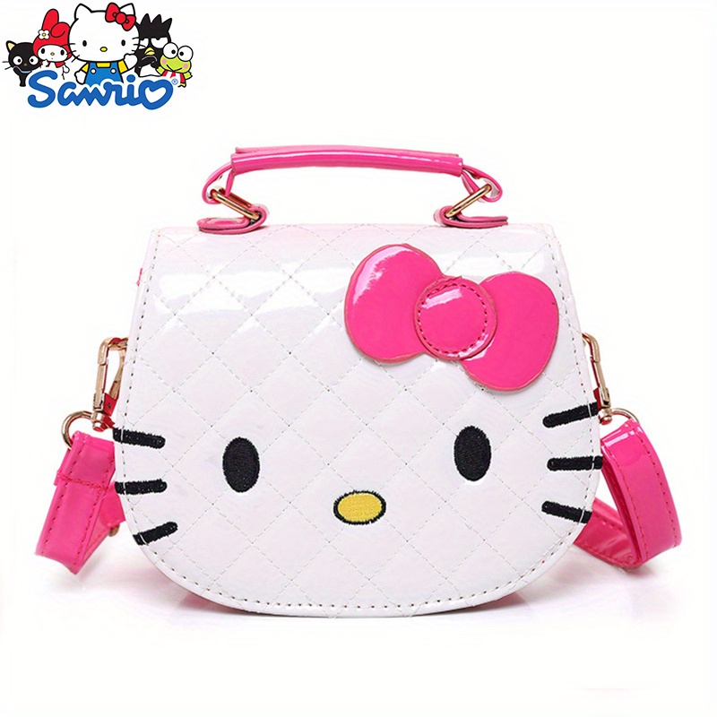 

1pc Authorized By Sanrio Hello Kitty Wallet Mini Purse Cute Crossbody Shoulder Bag For Woman Cartoon Hello Kitty Pu With Handle And Adjustable Strap