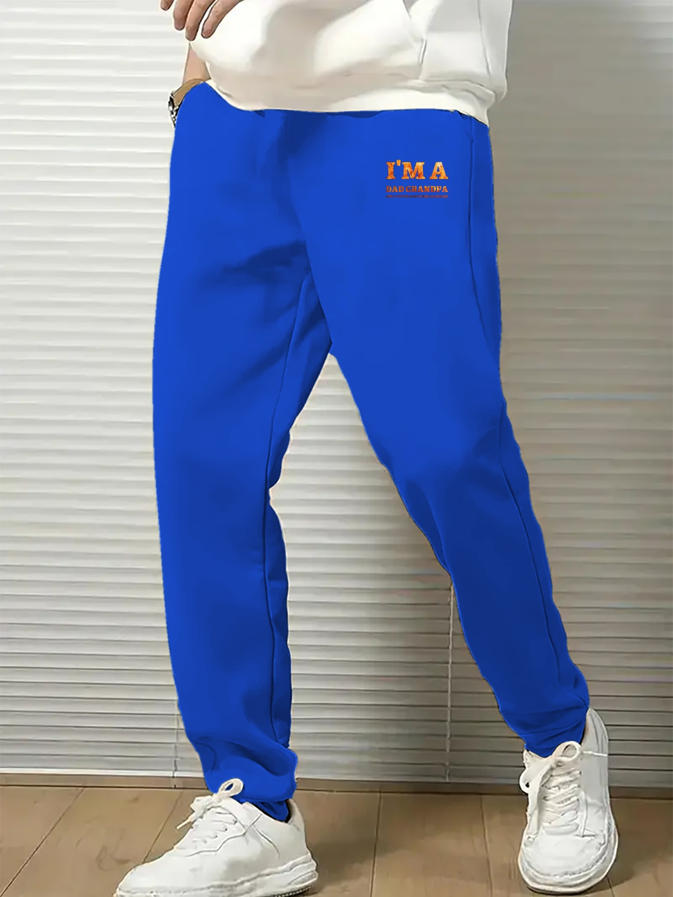Baba Gazisi Baskılı Büyük Beden Erkek Spor Pantolonu Cepli, Rahat Eşofman Altı, Rahat Spor Giyim