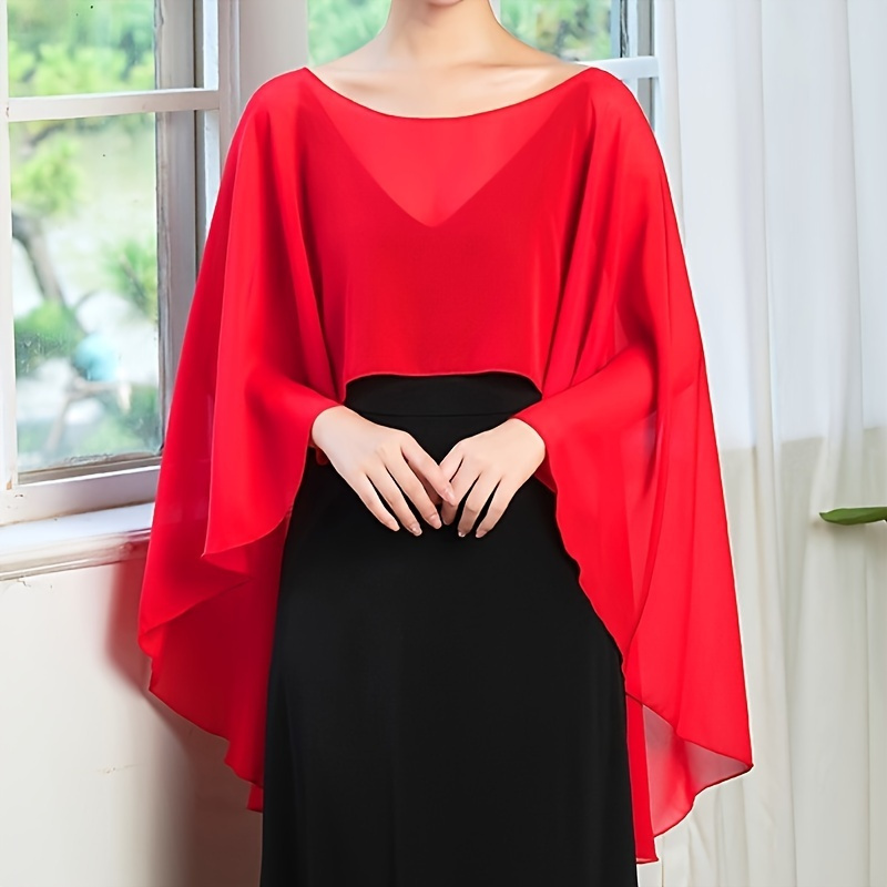 

Elegant Chiffon Shawl Wrap - Soft, Lightweight, Breathable, Perfect For Decorative Occasions - Women's Fashion Accessory