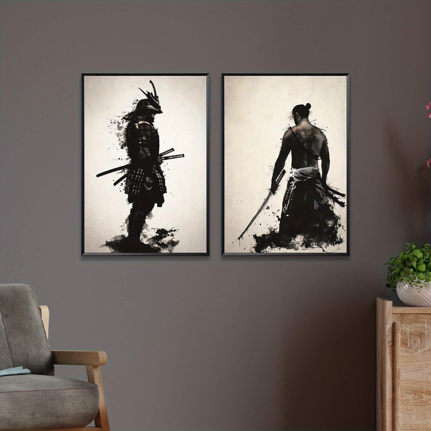 

2pcs/set Japanese , Painting Pictures Painting, For Bathroom Decors