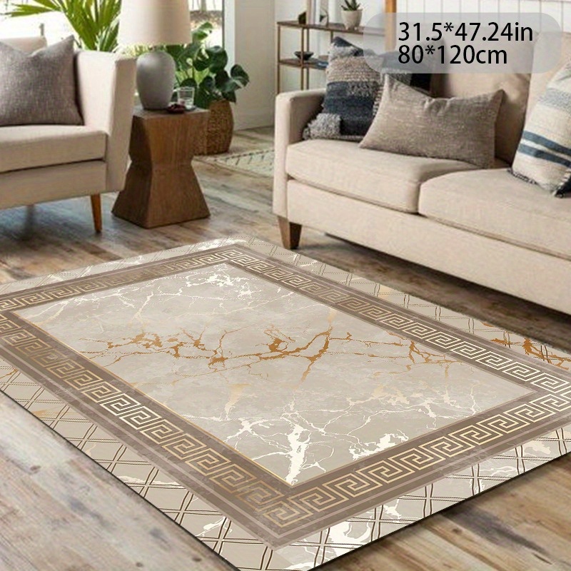 

Luxurious Area Rug With Non-slip Backing - Soft, Machine Washable Carpet For Living Room, Bedroom, Office, And More - Modern