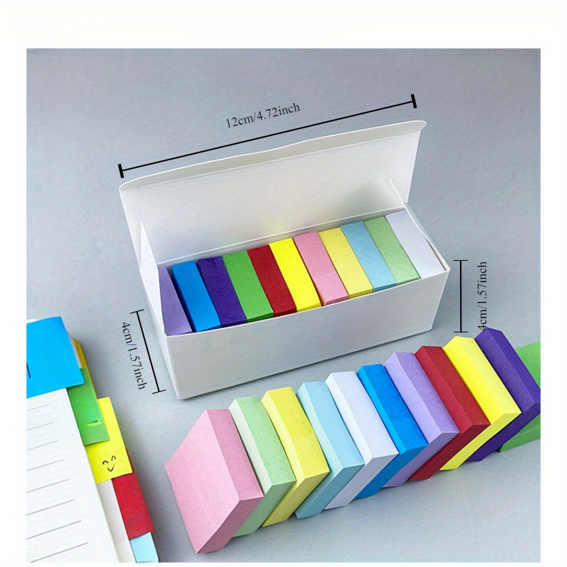 

1100 Pieces 11 Colors Mini Sticky Notes - Compact, Suitable For Office, School, Home, Store