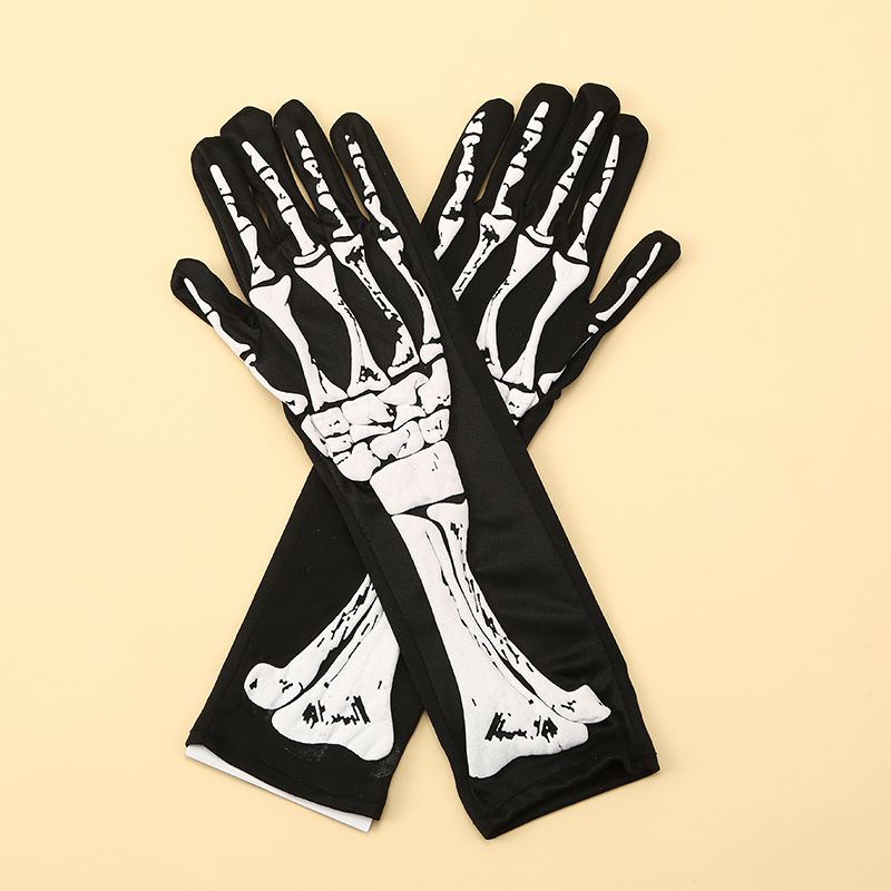 Guantes De Esqueleto Para Disfraz – Accesorio De Una Talla Para Adultos Y Niños Grandes, Ideal Para Halloween, Fiestas De Terror Y Carnaval