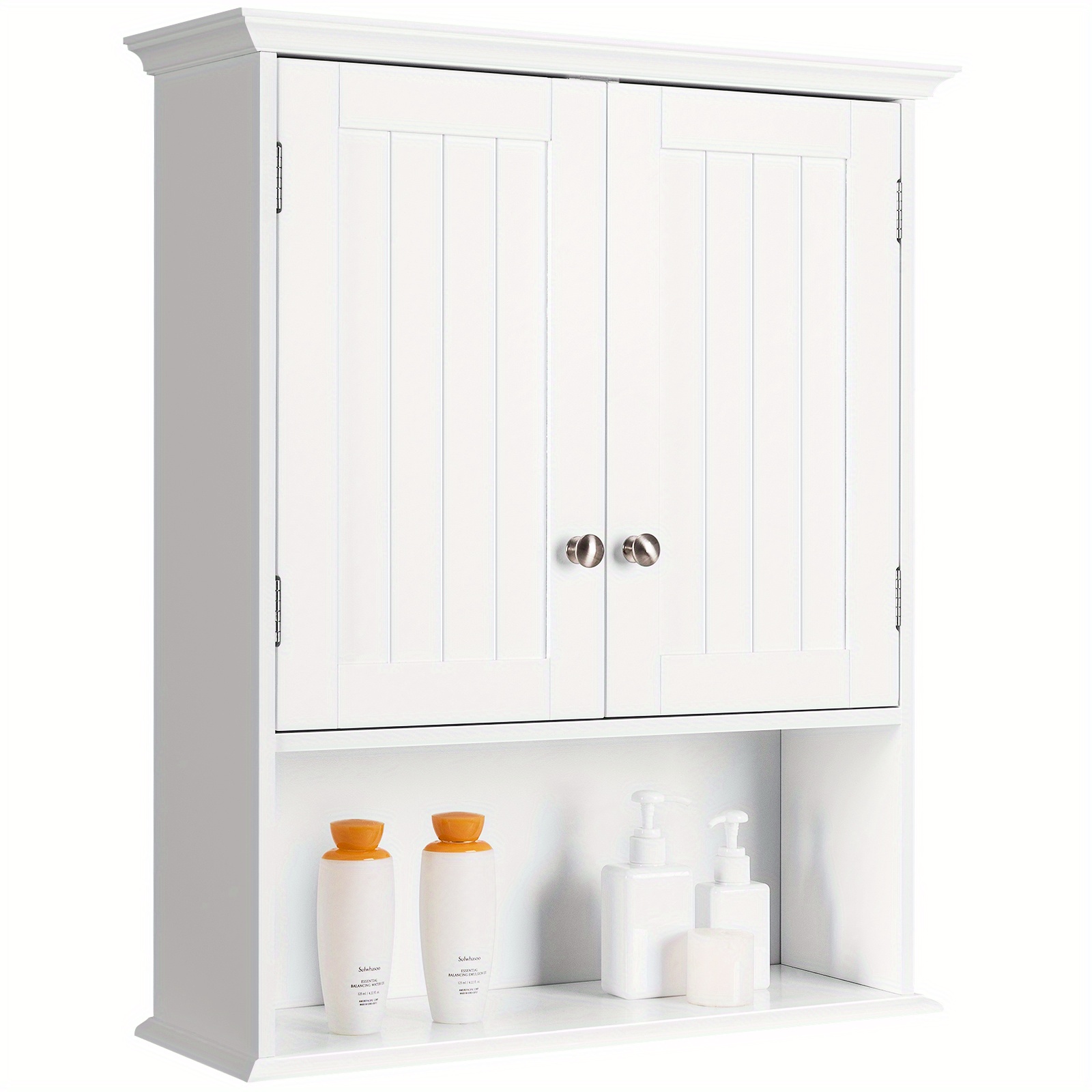 Image of Wall Mount Bathroom Cabinet Storage Organizer Medicine Cabinet White