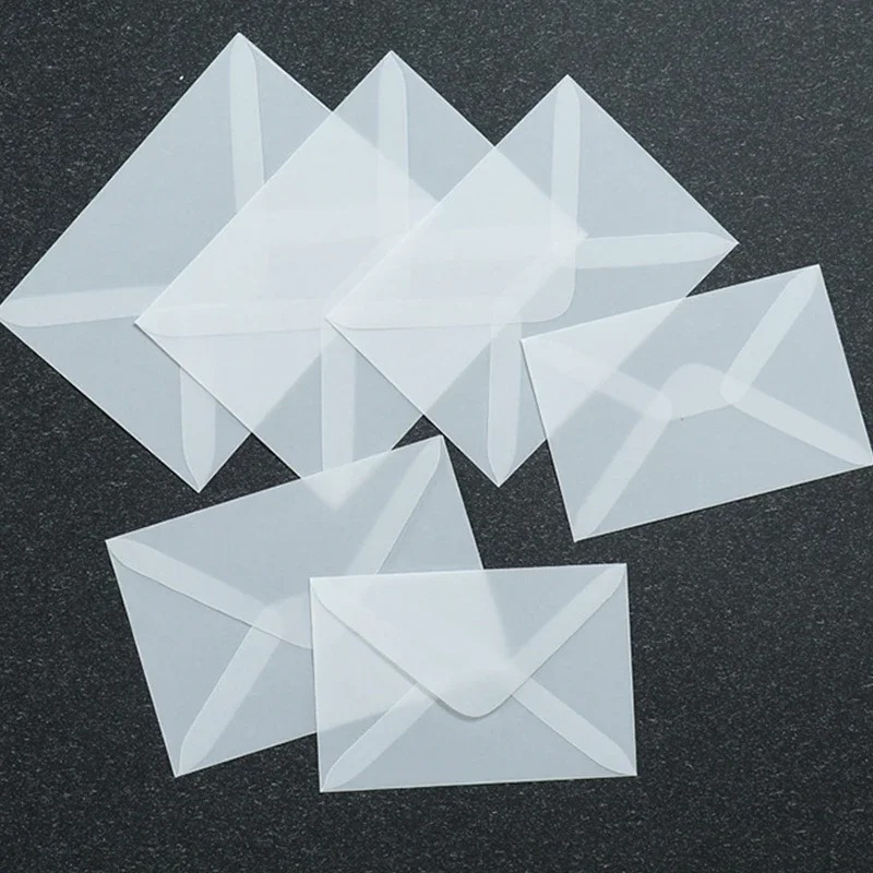 

50pcs Elegant Translucent Blank Envelopes With Closure - Wedding Invitations, Business Letters & Gift Messages,