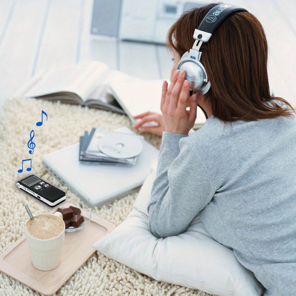 gravador de   e   de mp3 de 8gb 650hr com múltiplas funções detalhes 3