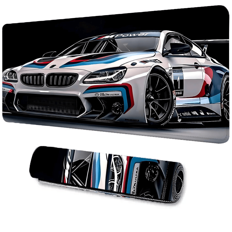 

High-speed Dynamic Race Car Mouse Pad - Large Non-slip Natural Rubber Gaming Desk Mat, Extended Oblong Keyboard Pad For E-sports, Office, Computer - Ideal Gift For Gamers, Women, Men