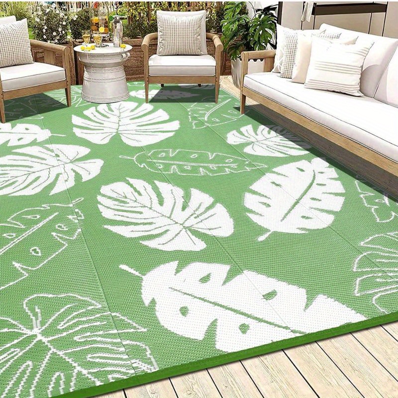 

Outdoor Rug For Patios 5'x7' Clearance Waterproof Patio Mat Reversible Rv Camping Rug Carpet Plastic Straw Rug Outside Floral Area Rug Doormat For Patios, Porch, Rv, Balcony, Beach